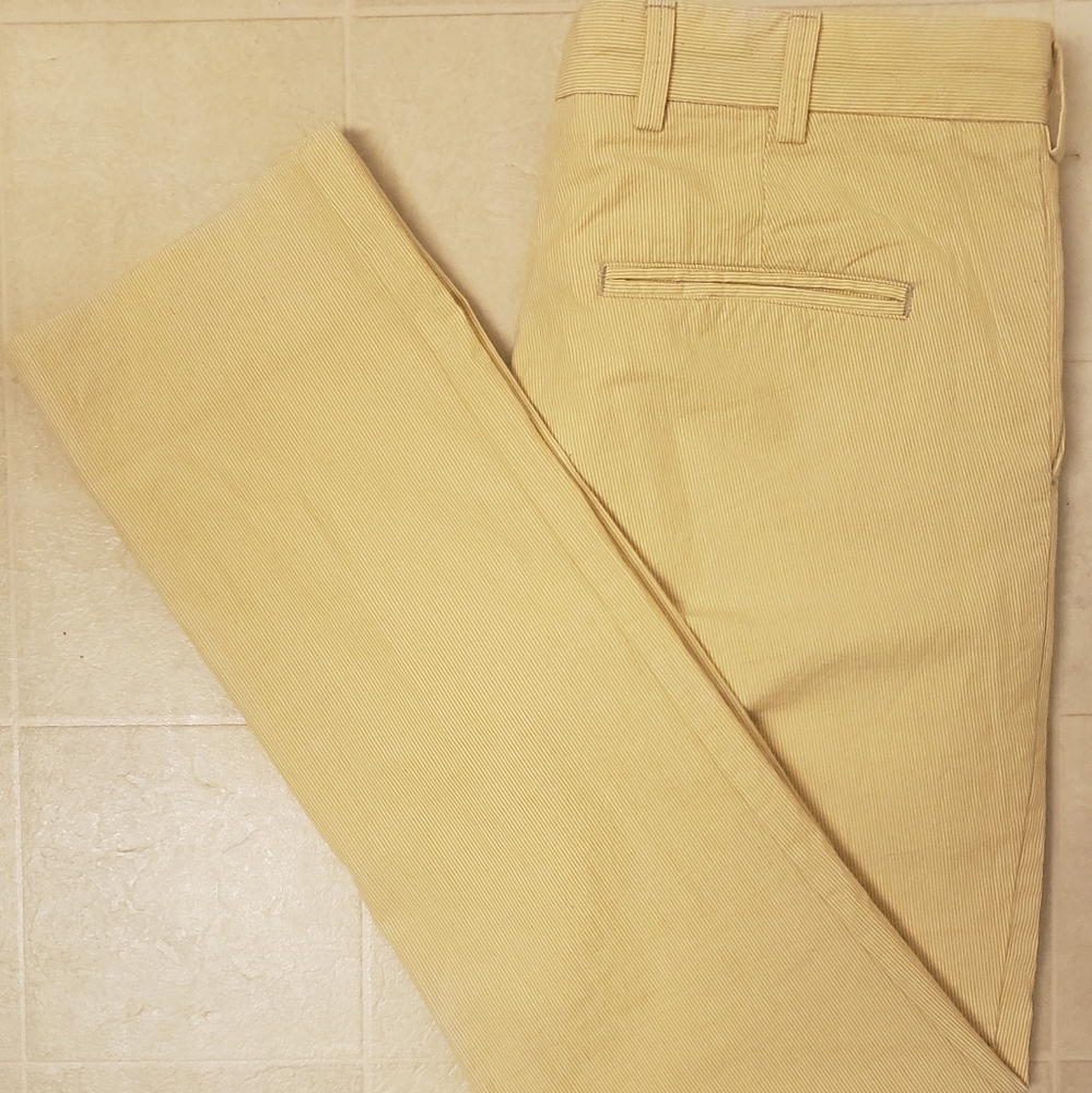NWT 33×32 100% cotton Bills Khakis stripped chinos